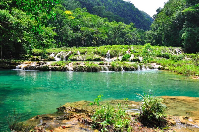 Sorprendente turchese piscine un cascate da,.