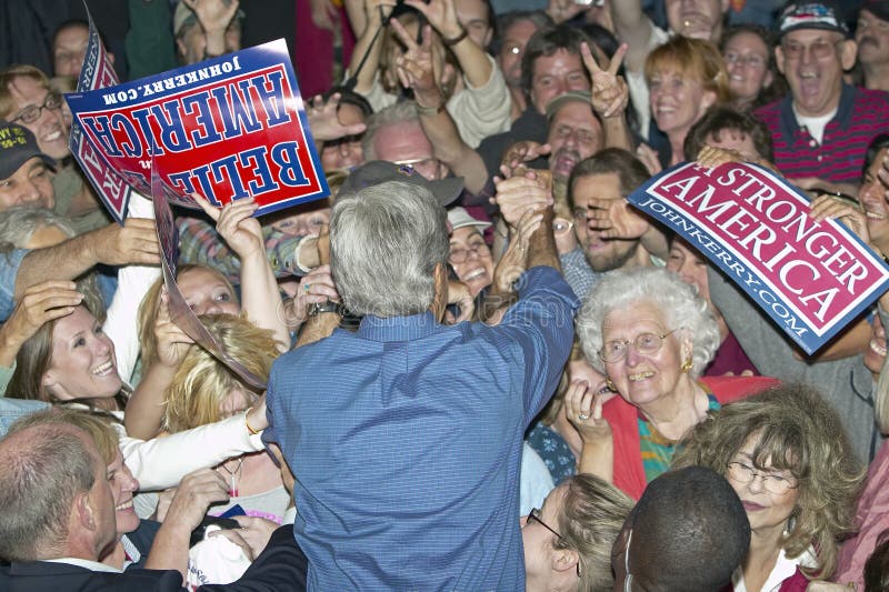 Senator John Kerry Shaking Hands in Crowd at Heritage Square, Flagstaff