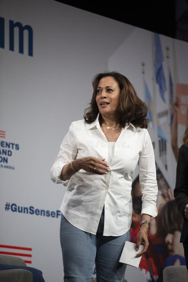 Senator Kamala Harris speaks at the Gun Safety Forum, August 8, 2019 stock photography Senator Kamala Harris speaks at the Gun Safety Forum, August 8, 2019 stock photography