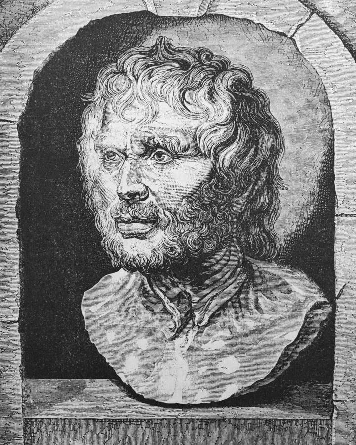 The Seneca the Younger`s portrait, a Roman Stoic philosopher, statesman and dramatist in the old book God Seekers, by F. Farrar