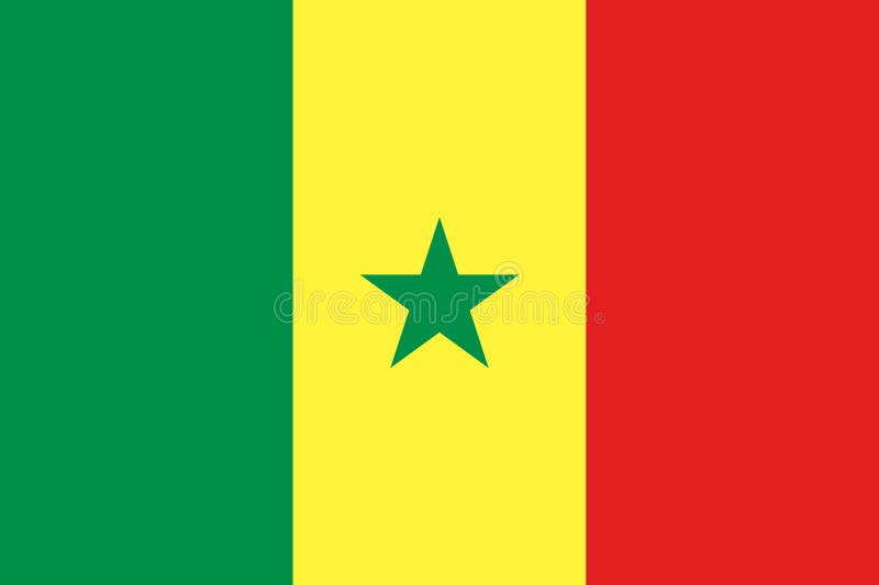 Senegal chorąży i flaga państowowa ilustracji Senegal chorąży i flaga państowowa ilustracji