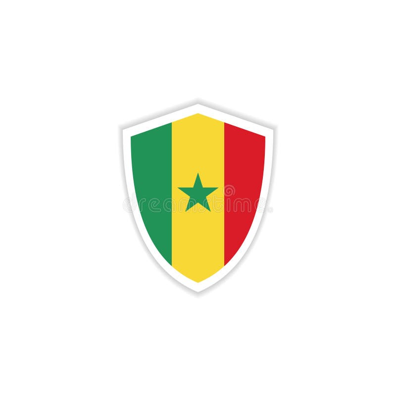 Senegal Flag Emblem Vector Template Design Illustration royalty free illustration Senegal Flag Emblem Vector Template Design Illustration royalty free illustration