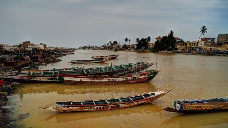 Senegal flod, St Louis fotografering för bildbyråer Senegal flod, St Louis fotografering för bildbyråer