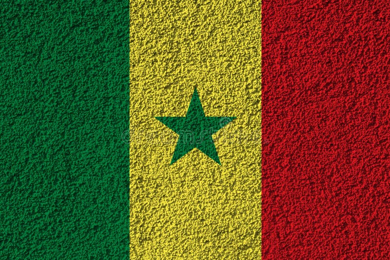 Senegalesische Flagge mit Hintergrundtextur Konzept für Designlösungen lizenzfreies stockfoto Senegalesische Flagge mit Hintergrundtextur Konzept für Designlösungen lizenzfreies stockfoto
