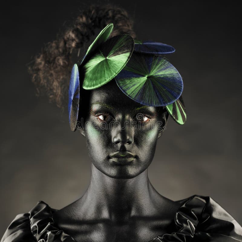 Linda senhora alienígena imagens de stock