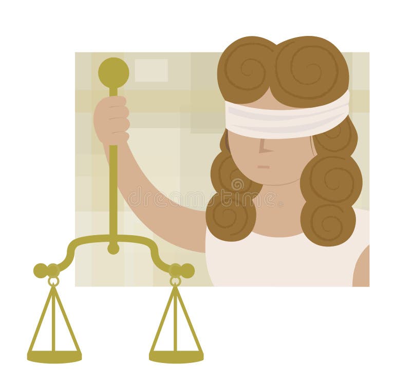 Senhora Justiça ilustração royalty free Senhora Justiça ilustração royalty free