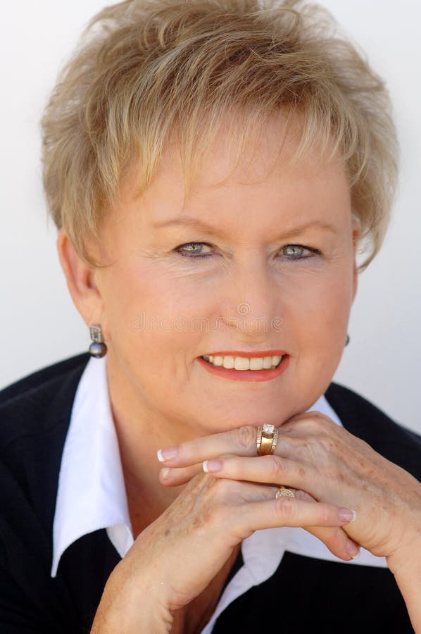 Senior business woman stock image