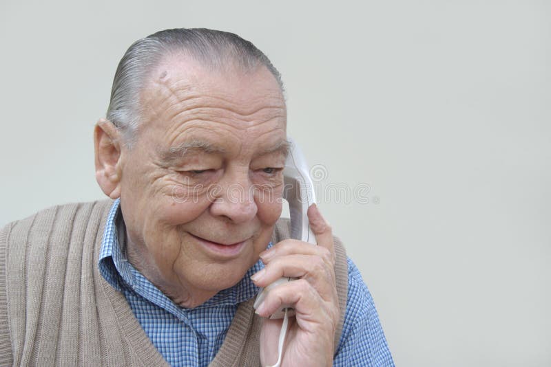 Senior businessman on phone