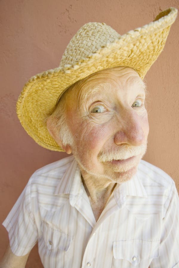 Senior Citizen Man in a Cowboy Hat