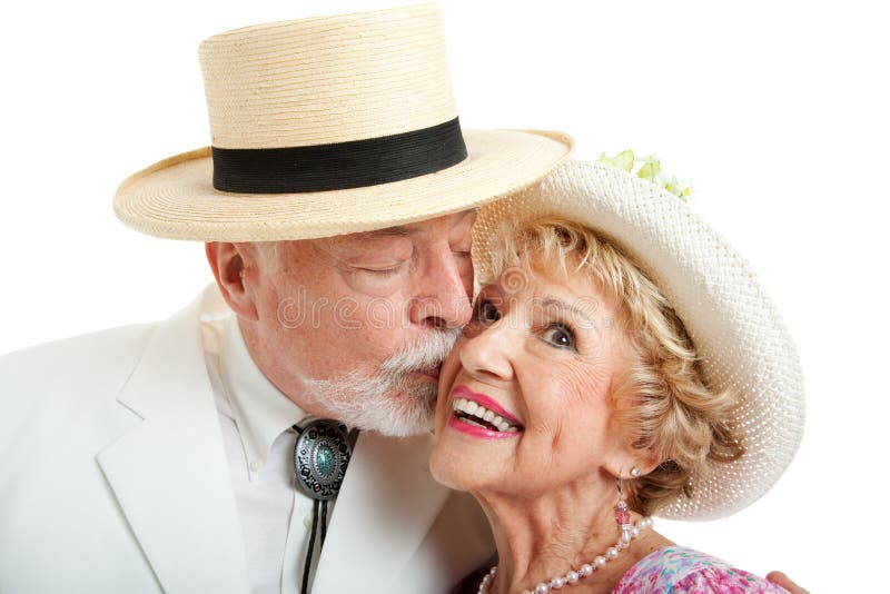 Elderly Man with Gold-digger Companion or Wife Stock Image - Image