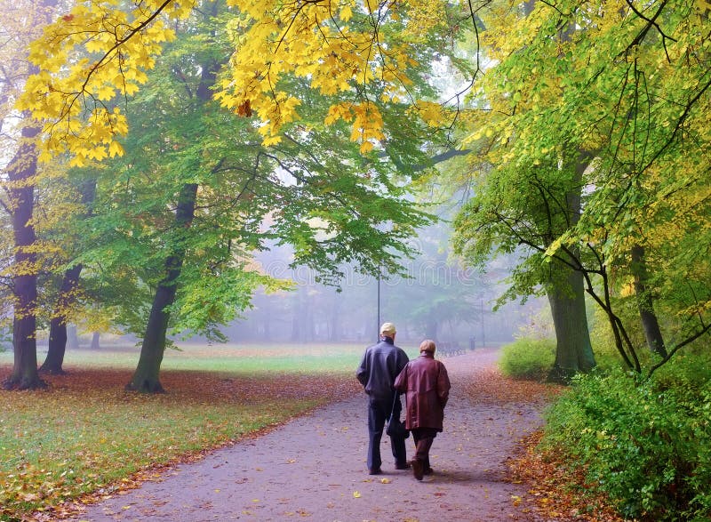 Senior couple in the park