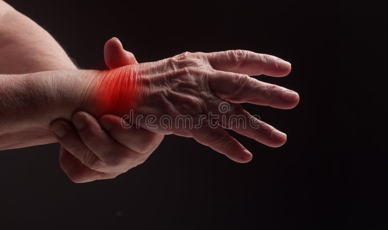 Senior Hands Suffering From Pain And Rheumatism Stock Image Image Of