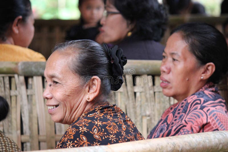 Senior Indonesian woman smiling stock photo Senior Indonesian woman smiling stock photo