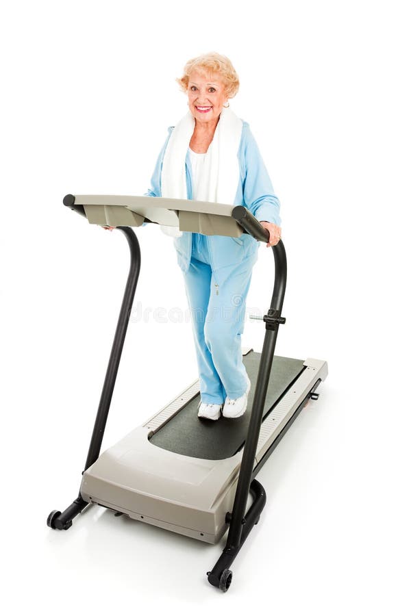 Senior Lady On Treadmill Stock Photography Image 8726102