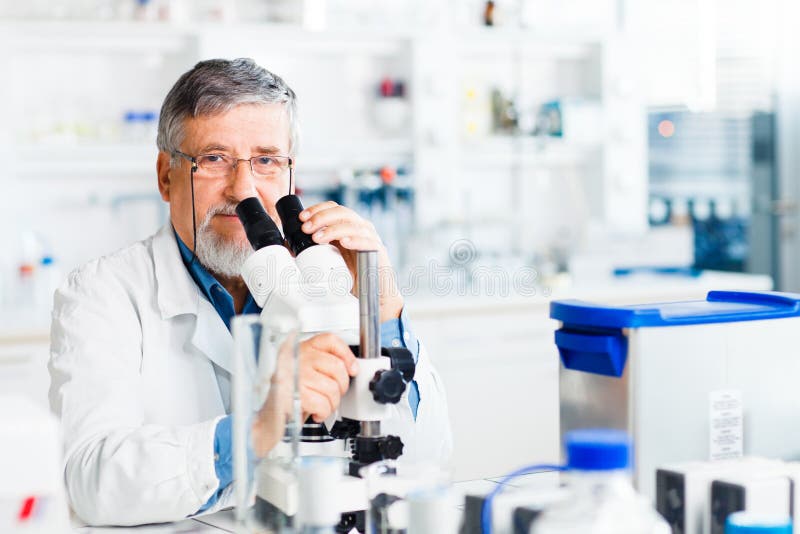 Senior male researcher in a lab