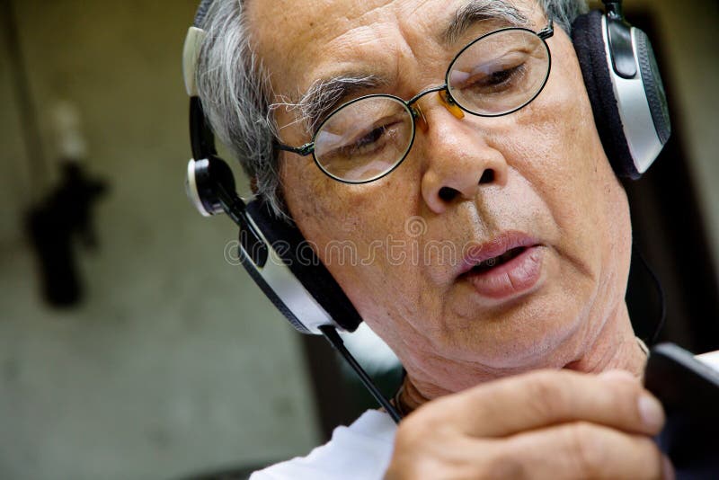 Senior man relaxing at home