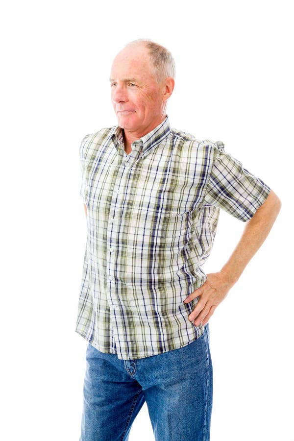 Senior man in his 60's shot in studio isolated on a white background. Senior man in his 60's shot in studio isolated on a white background