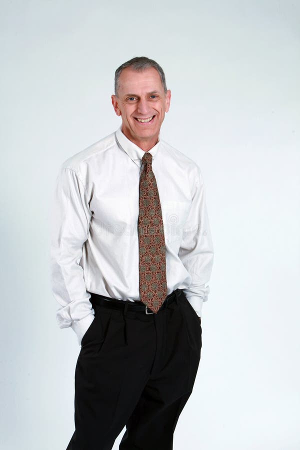 Senior man in tie stock photo. Image of successful, smile 8539638