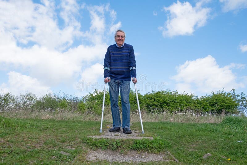 Post Hip Replacement Recovery Stock Image Image of casual