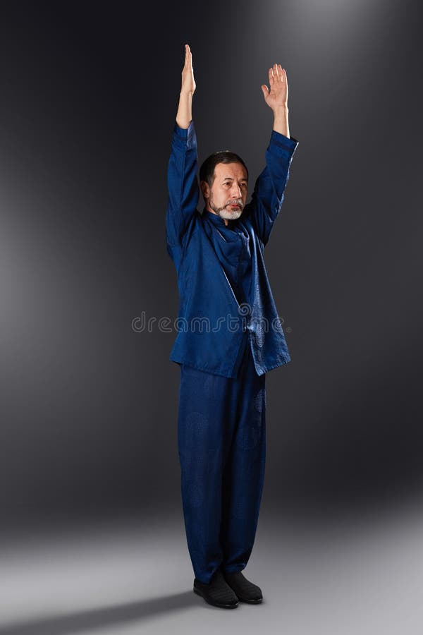 Senior Master Practicing Qi Qong Taijiquan Stock Image Image Of Poses Management 137244893