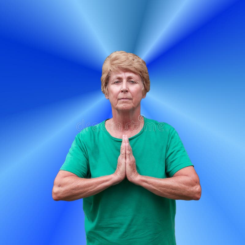 Senior Mature Woman Spiritual Spirituality Prayer