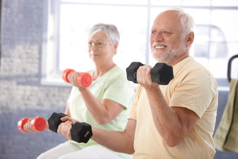 Senior people in the gym royalty free stock photo Senior people in the gym royalty free stock photo