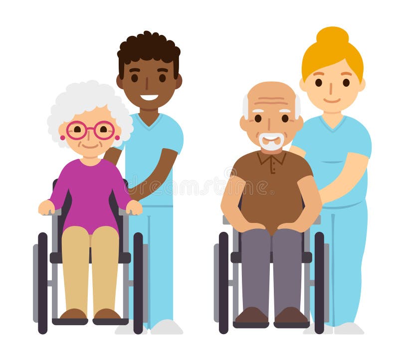 Caring For The Elderly Clipart