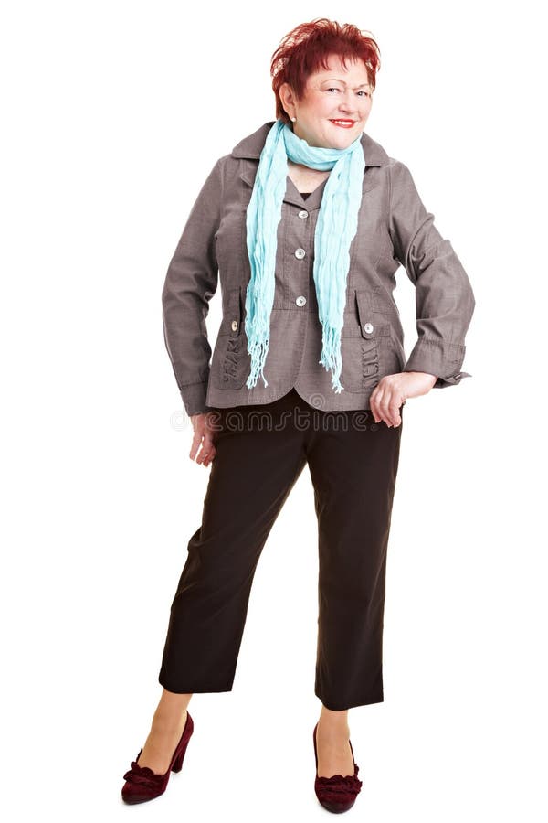 Senior Plus Size Fashion Model Stock Image Image of laugh, person