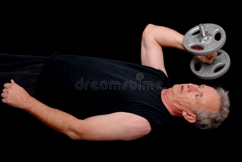 Senior Power stock image. Image of fitness, dumbbells 4081069