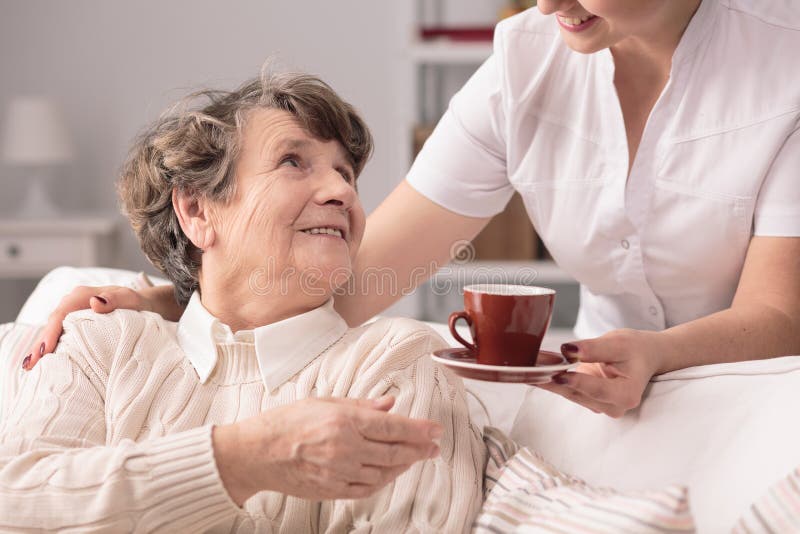 Senior and private carer royalty free stock images Senior and private carer royalty free stock images