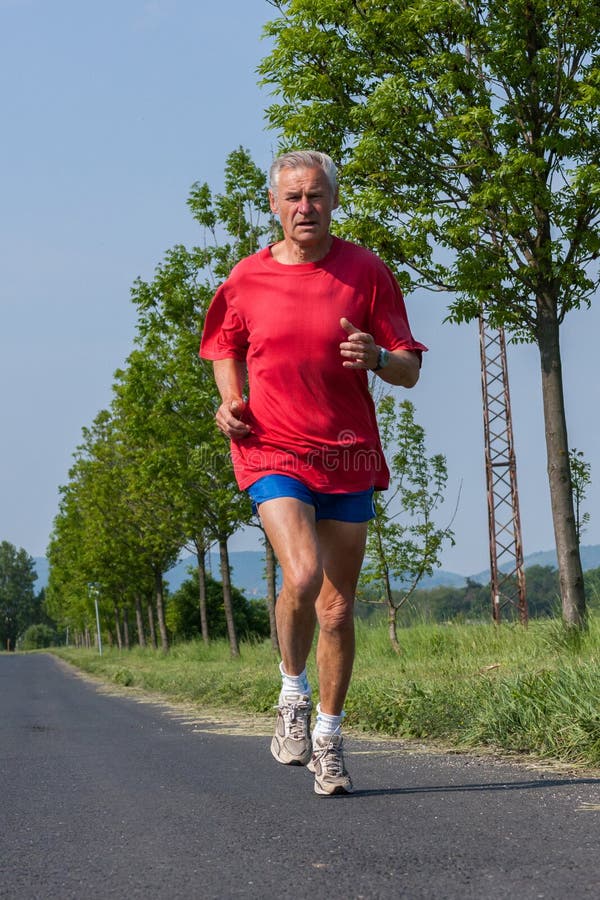 Senior Runner while Training for a Competition Stock Image Image of alone, fitness 81378897