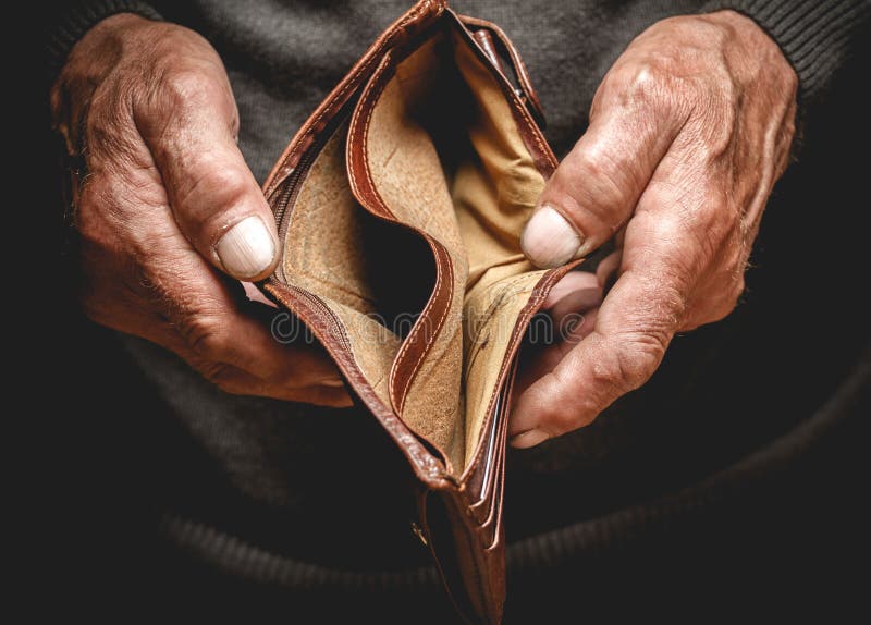 Premium Photo | Closeup image of girl's hands with an open empty purse in  her hands an empty wallet is a woman without money in her wallet wallet  made of natural blue