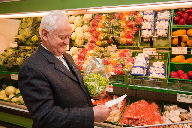 Senior when shopping stock photo Senior when shopping stock photo