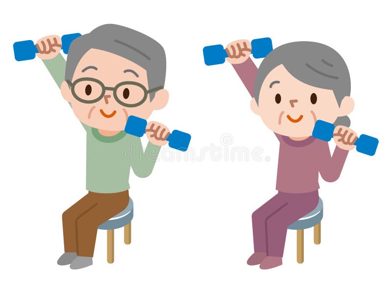 Chair Exercises Seniors Stock Illustrations – 3 Chair Exercises