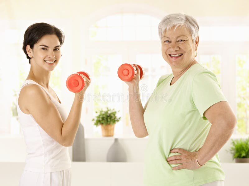 Senior woman doing dumbbell exercise royalty free stock image Senior woman doing dumbbell exercise royalty free stock image