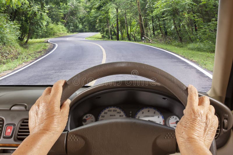 Driving car on highway stock photo. Image of closeup - 71974896