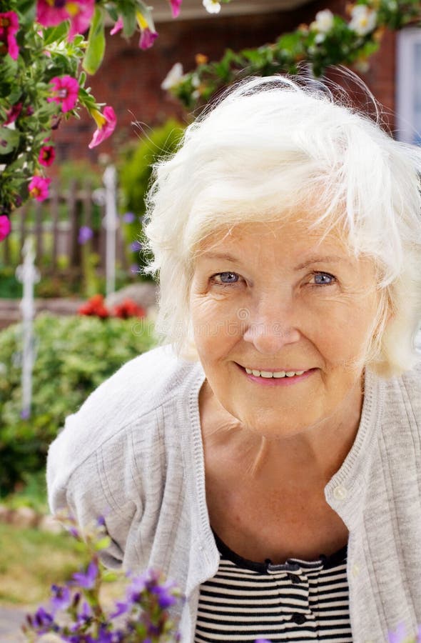 Senior woman in the garden