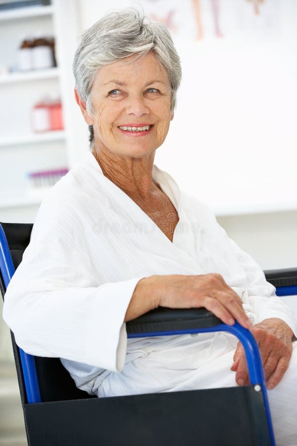 Senior woman patient stock image