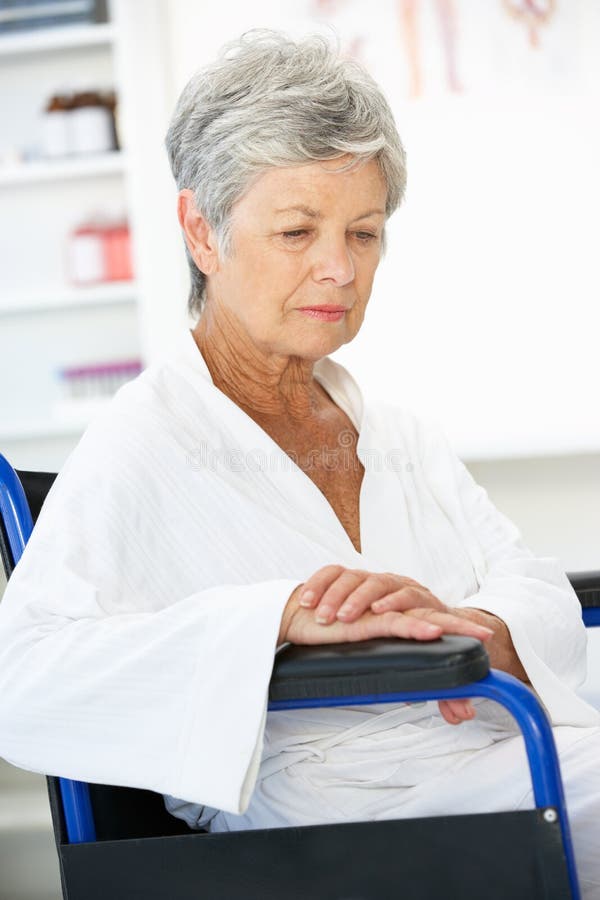 Senior woman patient stock image