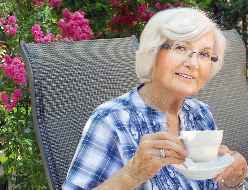 Senior woman portrait in summer