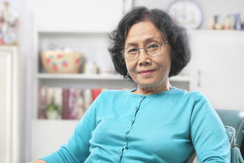 Senior woman relax at home royalty free stock image Senior woman relax at home royalty free stock image