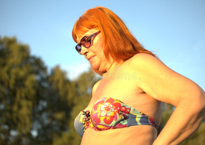 Bikini Older Woman Stock Photos - Free & Royalty-Free Stock Photos from  Dreamstime