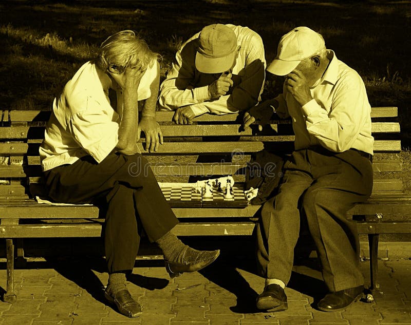 Seniors and strategy - park street chess game