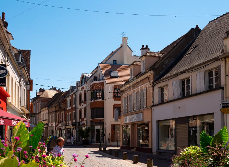 Antique Building View of Sens, Burgundy, France Editorial Image - Image ...