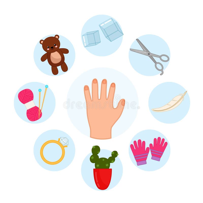 Touch. Icon of One of Five Senses Stock Vector - Illustration of white,  male: 216367567