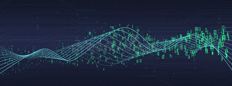 Abstract Technology Binary Code Background.Digital Binary Data and ...