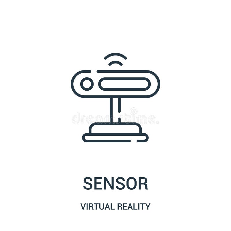 Sensor icon vector from virtual reality collection. Thin line sensor outline icon vector illustration. Linear symbol for use on web and mobile apps, logo, print media