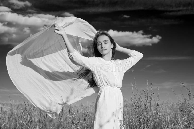 Sensual Black And White Portrait Of A Young Woman Stock Image Image Of Dreamy Person 74466697 