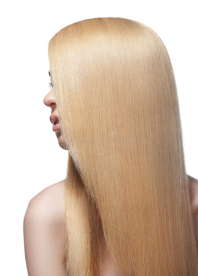 Sensual woman with shiny straight long blond hair royalty free stock images Sensual woman with shiny straight long blond hair royalty free stock images