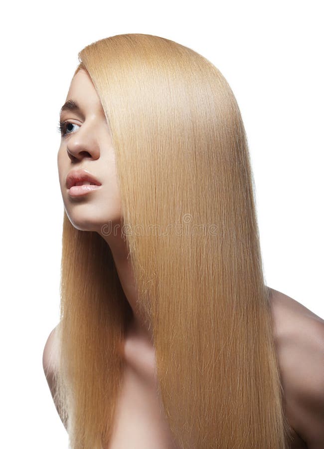 Sensual woman with shiny straight long blond hair royalty free stock photos Sensual woman with shiny straight long blond hair royalty free stock photos